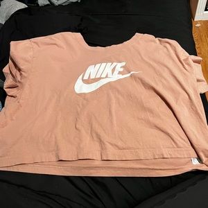Peach Nike crop top